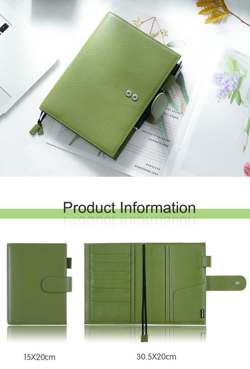 Moterm Original Series B6 Plus Cover for B6 Stalogy Notebook Genuine Pebbled Grain Cowhide Planner Organizer Agenda Journal