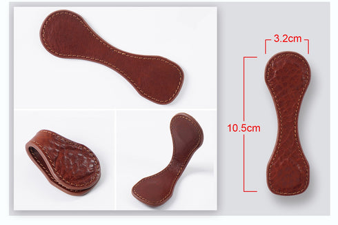 Moterm Full Grain Leather New Style Asymmetric Magnetic Clip Durable Planner Accessory Strong Magnetic Force Paper Clip Bookmark