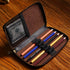 Genuine Leather Pencil Case Pen Hold Holder Organizer Hand Made Zipper Nature Cowhide Pencilcase Stationery Storage Bag