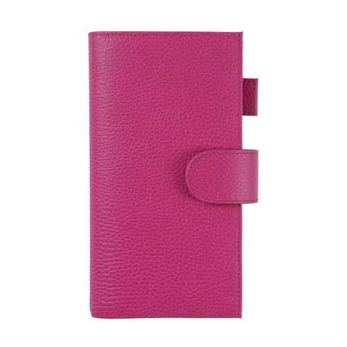 Moterm Firm Pebbled Grain Leather A5 A6 B6 Weeks Fuchsia Rose Color Genuine Cowhide Planner Rings Notebook Cover Diary Agenda Organizer Journey