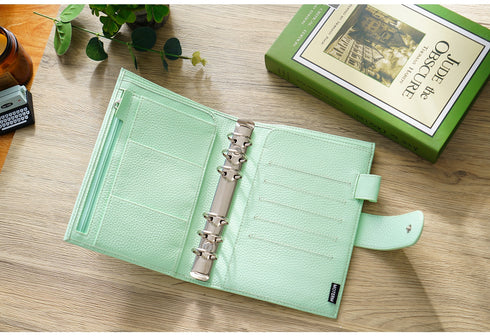 Moterm Genuine Leather Regular Personal Size Planner with 25MM Binder Rings Notebook Agenda Organizer Diary Journal