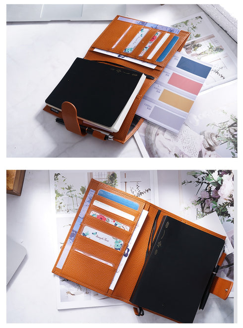 Moterm Original Series B6 Plus Cover for B6 Stalogy Notebook Genuine Pebbled Grain Cowhide Planner Organizer Agenda Journal