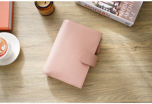 Moterm Genuine Leather Regular Personal Size Planner with 25MM Binder Rings Notebook Agenda Organizer Diary Journal