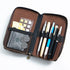 Genuine Leather Pencil Case Pen Hold Holder Organizer Hand Made Zipper Nature Cowhide Pencilcase Stationery Storage Bag