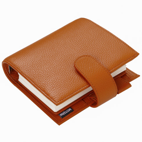 Moterm Luxe 2.0 Series Binder Pocket Size Planner Pebbled Grain Leather A7 Notebook with 30MM Ring