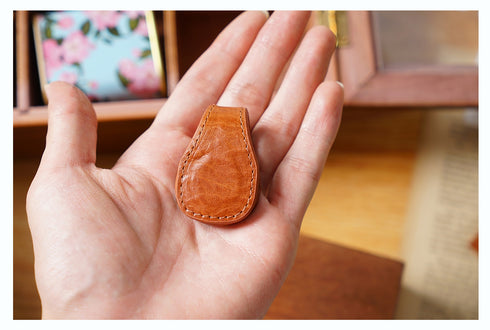 Moterm Full Grain Leather New Style Asymmetric Magnetic Clip Durable Planner Accessory Strong Magnetic Force Paper Clip Bookmark