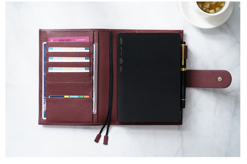 Moterm Original Series B6 Plus Cover for B6 Stalogy Notebook Genuine Pebbled Grain Cowhide Planner Organizer Agenda Journal