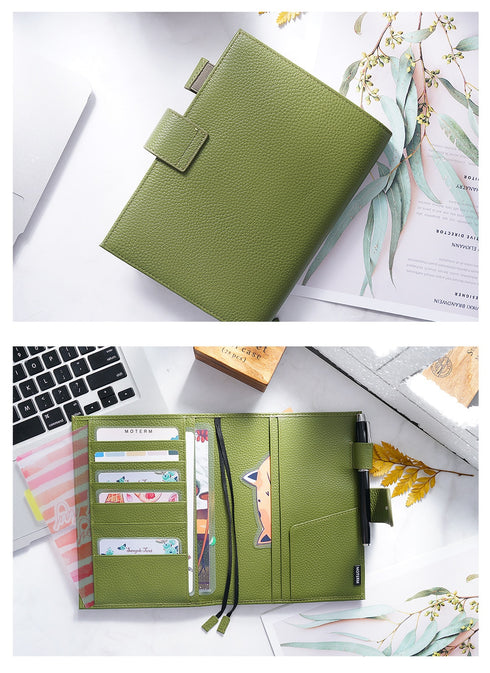 Moterm Original Series B6 Plus Cover for B6 Stalogy Notebook Genuine Pebbled Grain Cowhide Planner Organizer Agenda Journal