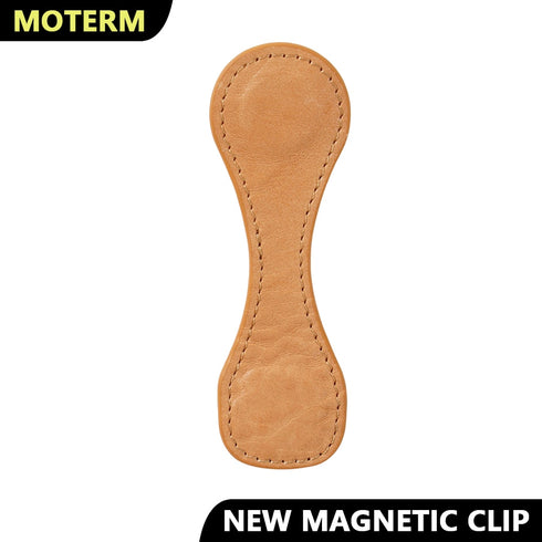 Moterm Full Grain Leather New Style Asymmetric Magnetic Clip Durable Planner Accessory Strong Magnetic Force Paper Clip Bookmark