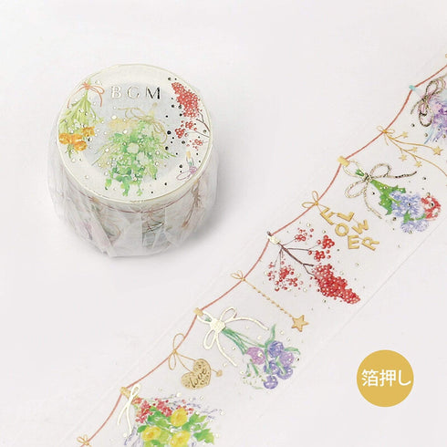 BGM Dried Flowers Hanging Flowers GOLD FOIL Washi Tape