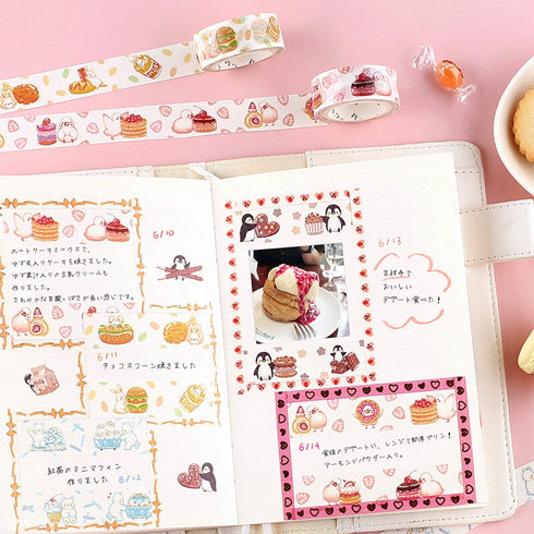 BGM Duck Ice Cream Dessert Washi Tape