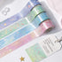 BGM Macaroon Galaxy Green Leaf GOLD FOIL Washi Tape