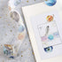 BGM Pastel Planets Outer Space Constellations Gold Foil Washi Tape