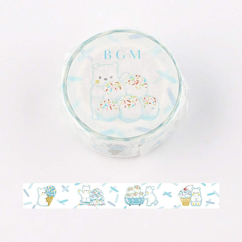 BGM Polar Bear Ice Cream Dessert Washi Tape