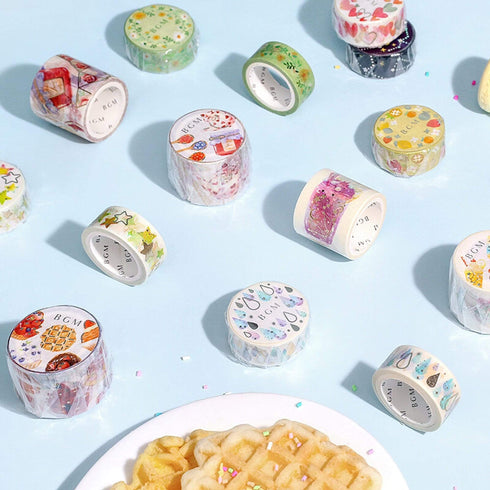 BGM Sweets Dessert Waffles Cupcakes Cake GOLD FOIL Washi Tape