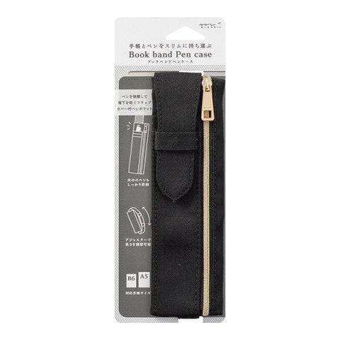 BLACK Midori Adjustable Book Band Pen Case B6 - A5