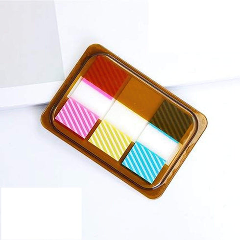 CANDY STRIPE Pop-up Sticky Notes Translucent Index Tabs Flags Neon Page Markers | WIDE 60 tabs
