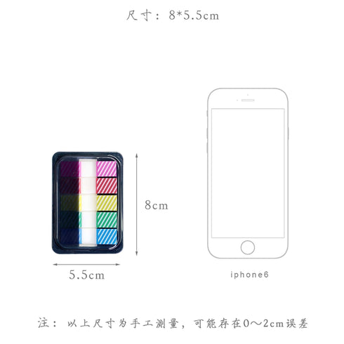 CANDY STRIPE Pop-up Sticky Notes Translucent Index Tabs Flags Neon Page Markers | WIDE 60 tabs