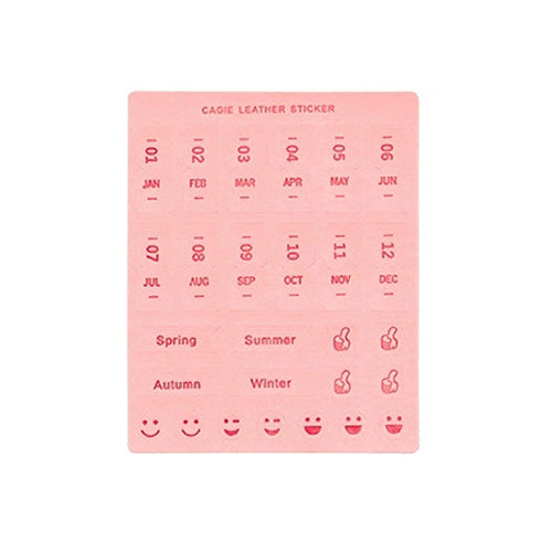 Colorful DARK BLUE Cagie PU Leather Monthly Index Tabs