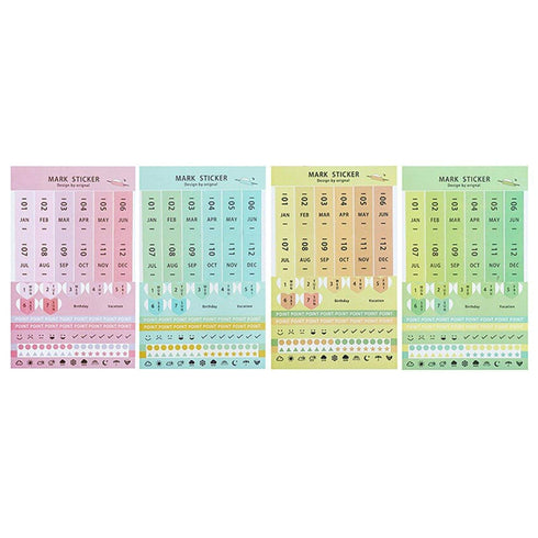 Colorful Four Colors Index Tabs Monthly Index Tabs Weekly Index Tabs Daily Index Tabs Self-Adhesive Tabs Planner