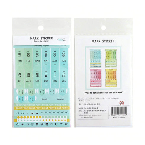 Colorful Four Colors Index Tabs Monthly Index Tabs Weekly Index Tabs Daily Index Tabs Self-Adhesive Tabs Planner