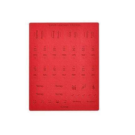 Colorful RED Cagie PU Leather Index Tabs Monthly Index Tabs
