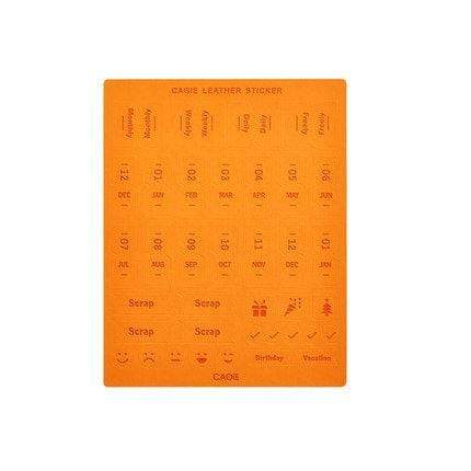 Colorful RED Cagie PU Leather Index Tabs Monthly Index Tabs