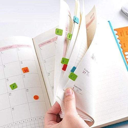 Colorful RED Cagie PU Leather Index Tabs Monthly Index Tabs