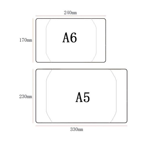 A6 Large Spine Techo Clear Cover Planner Cover