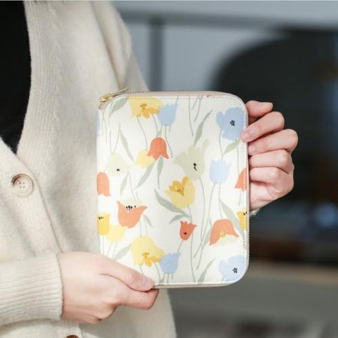 Techo - Floral Fabric Zippered Cover | A6