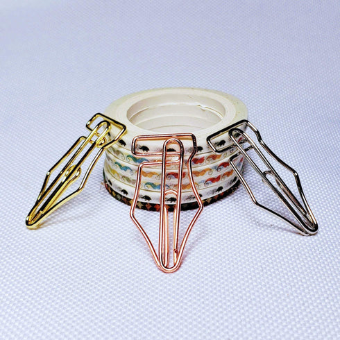 Fountain Pen Nib Paper Clip GOLD Nib Paper Clip - Super cute & very strong!