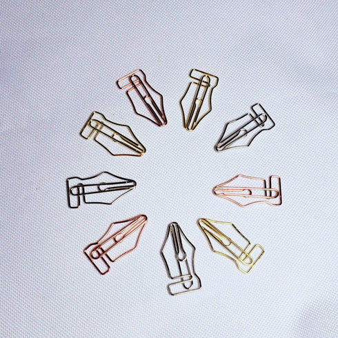 Fountain Pen Nib Paper Clip GOLD Nib Paper Clip - Super cute & very strong!