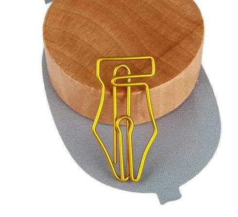 Fountain Pen Nib Paper Clip GOLD Nib Paper Clip - Super cute & very strong!
