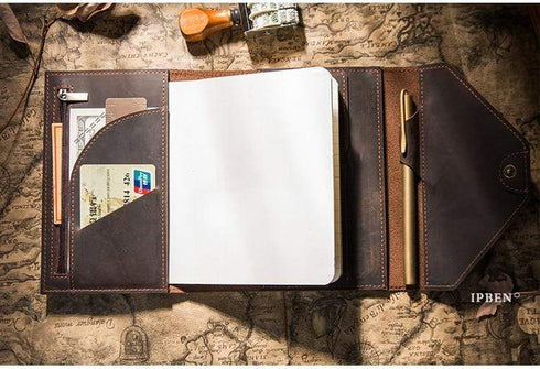 Genuine Leather Traveler's Notebook Techo Cover | A5 A6