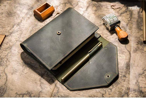 Genuine Leather Traveler's Notebook Techo Cover | A5 A6
