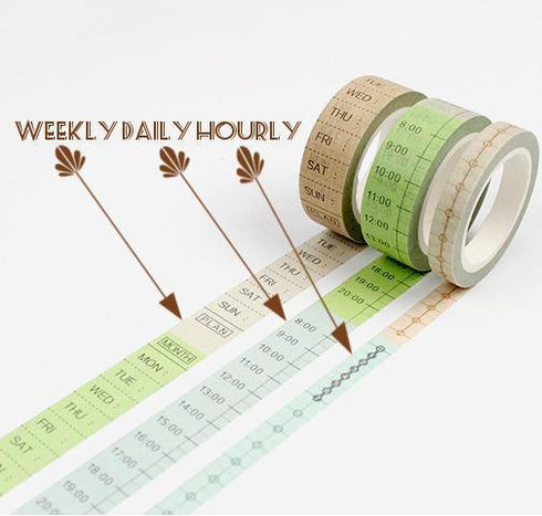 Hourly Washi Tape Hours Washi Tape