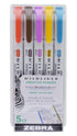 Zebra Mildliner SOFT MILD Mildliner Set of 5 | Blue Package Set WKT7-5C-NC-N