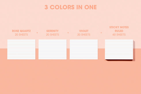 MoteMote MINI Multi-Color Ruled Sticky Notes | USA Located!