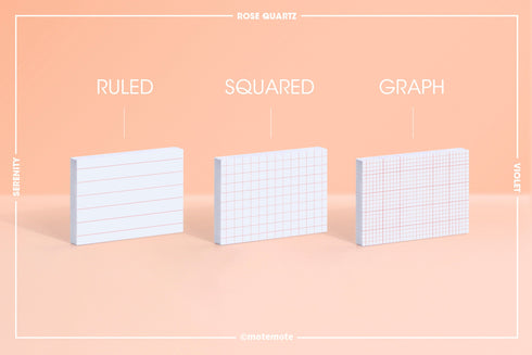 MoteMote MINI Multi-Color Ruled Sticky Notes | USA Located!