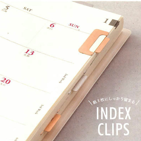 Midori Chiratto ROSE GOLD Metal Index Tabs Index Clips ORANGE Index Clip Tab Index Clip | 43230