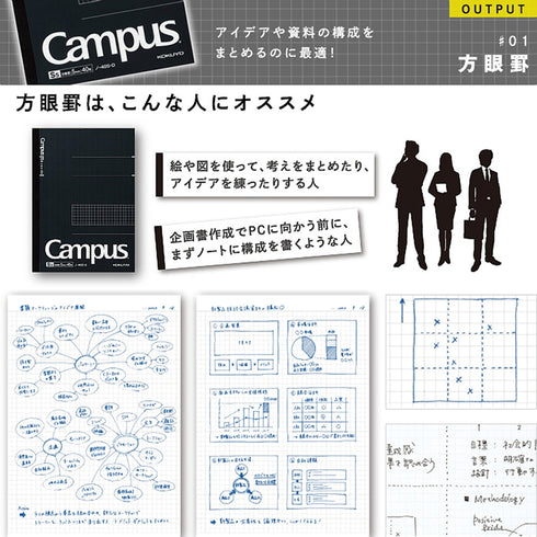 Kokuyo A5 Campus Notebook Navy 6mm Dot Line | A5 50 Sheet 105BT