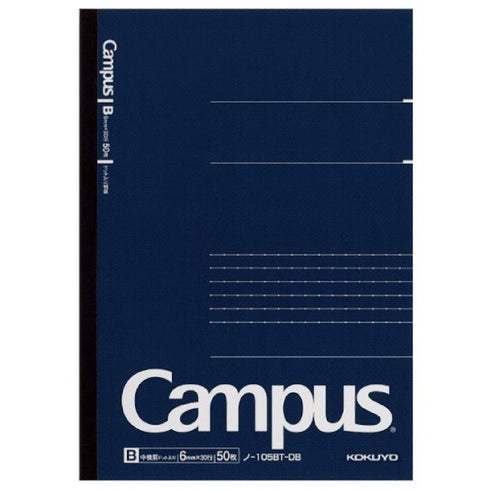 Kokuyo A5 Campus Notebook Navy 6mm Dot Line | A5 50 Sheet 105BT