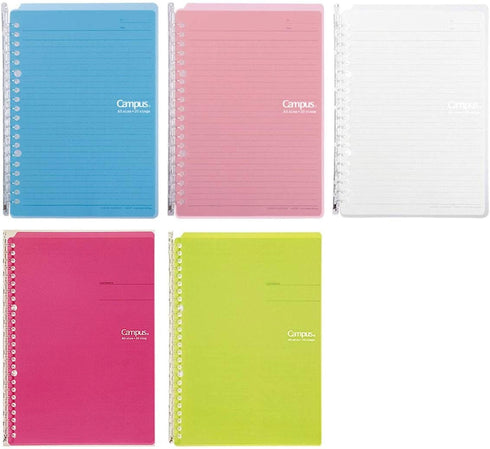 Kokuyo B5 Campus LIGHT PINK B5 Smart Ring Binder 26 Rings "Lay Flat" Notebook SP700LP | 25 Sheets Capacity