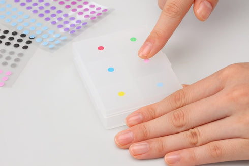 Stalogy Circular Washi Tape Patches | 5mm Shuffle NEON