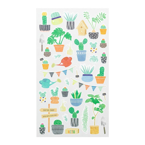 Midori Sticker Marché CACTUS Washi Tape Stickers | 2377