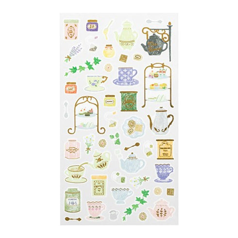 Midori Sticker Marché TEA Washi Tape Stickers | 2372