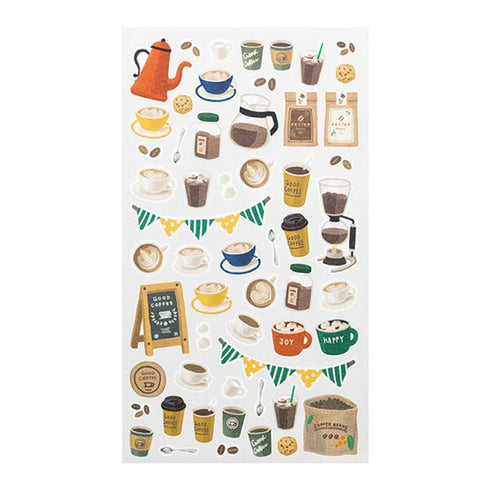 Midori Sticker Marché COFFEE Espresso Latte Frappuccino Washi Tape Stickers | 2374