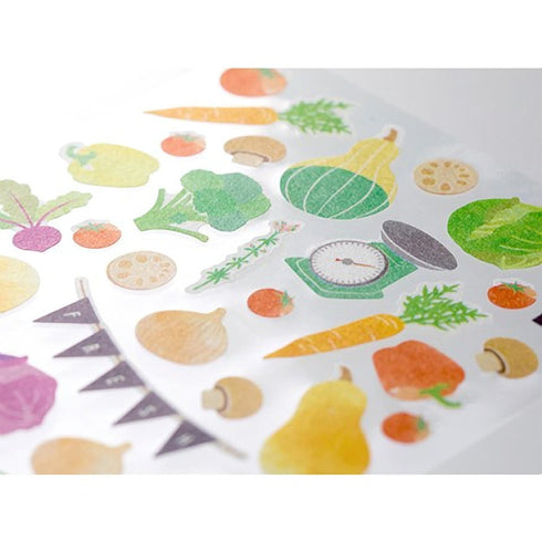 Midori Sticker Marché VEGETABLES Veggie Washi Tape Stickers | 2363