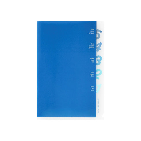 Midori MD A4 5 Pocket Clear Folder | Blue