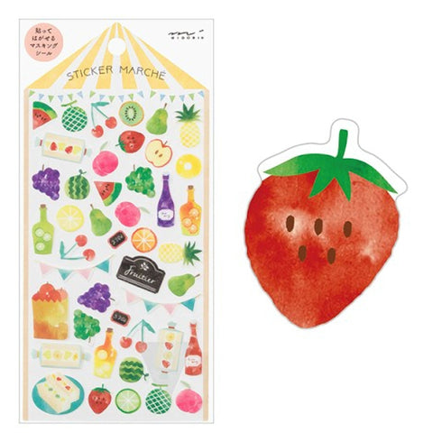 Midori Sticker Marché FRUIT Washi Tape Stickers | 2364